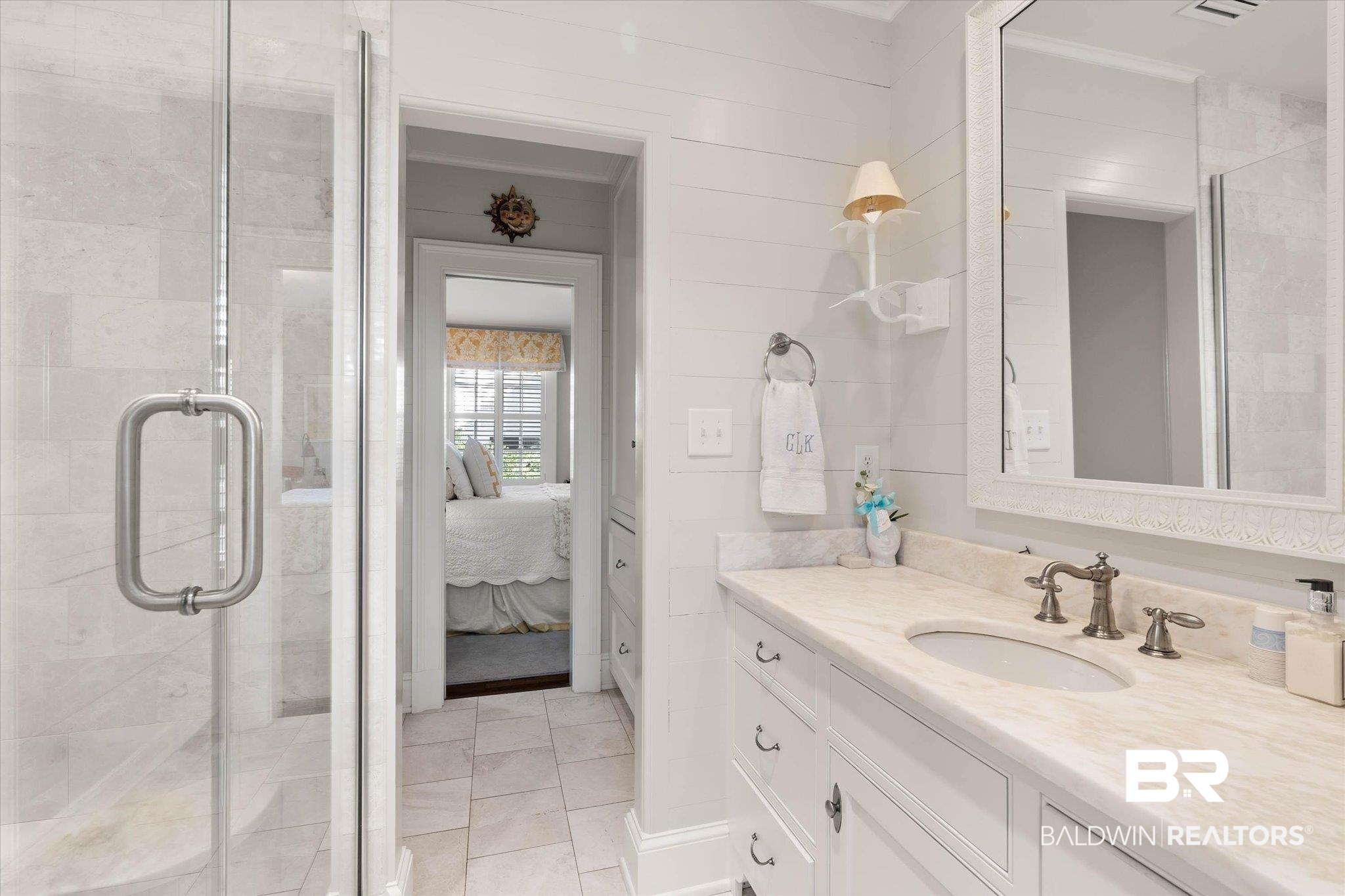 2256 De Leon Avenue Mobile, AL 36607 - Photo 32 of 61 Full bath with vanity, connected bathroom, and a stall shower