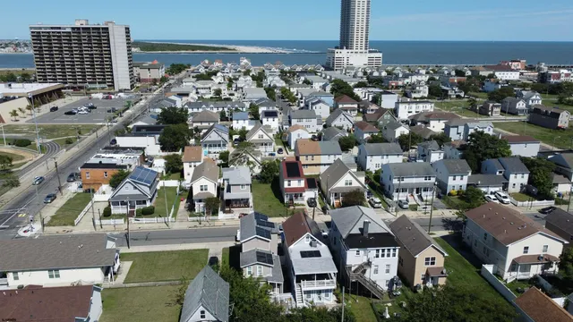 an aerial view of multiple house
