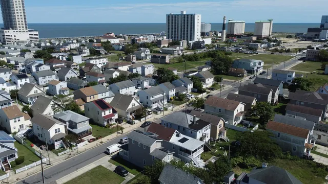 an aerial view of multiple house