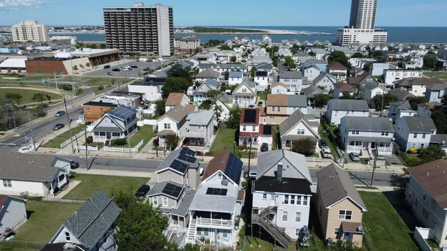 an aerial view of a city