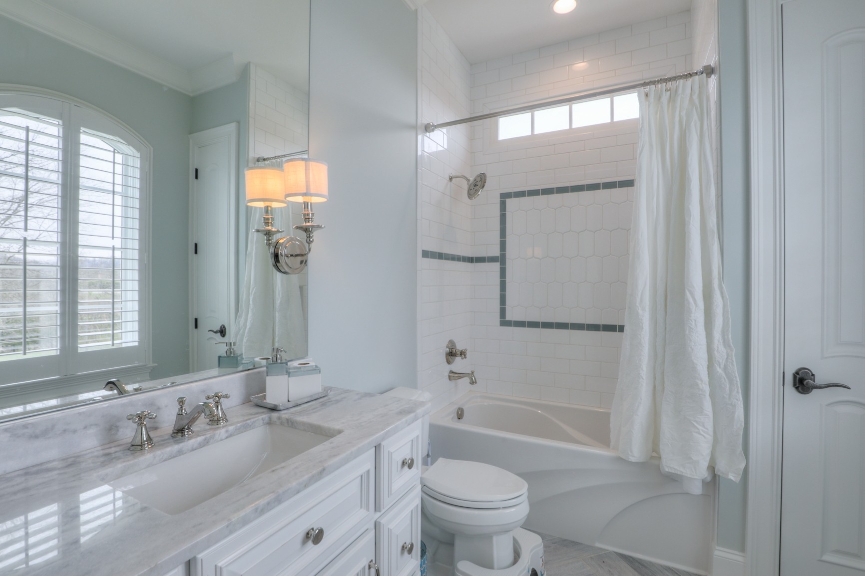 1829 Sedberry Road, Unit 5 Franklin, TN 37064 - Photo 38 of 50 a bathroom with a granite countertop sink toilet and shower