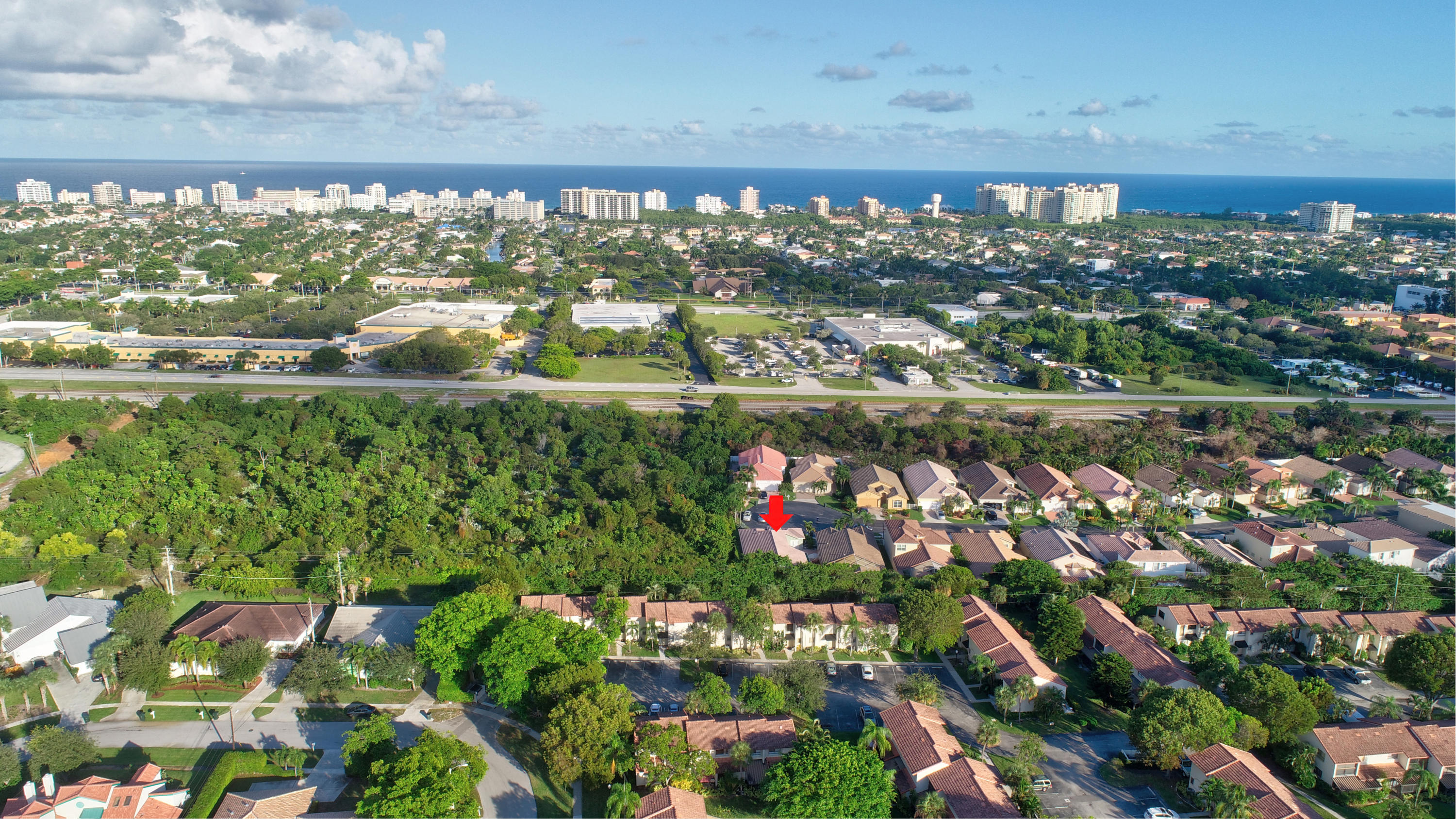 7201 Northwest Turtle Walk Boca Raton, FL 33487 - Photo 34 of 39 East Boca aerial with oceafront skyline