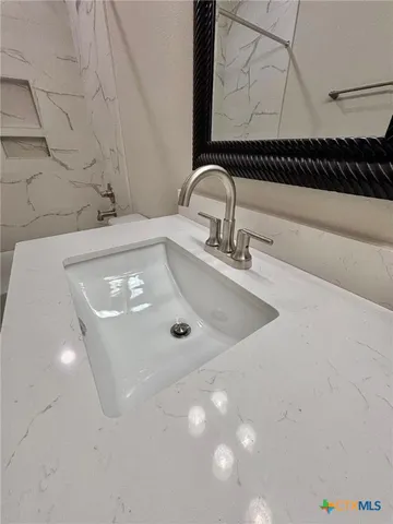 a close view of sink