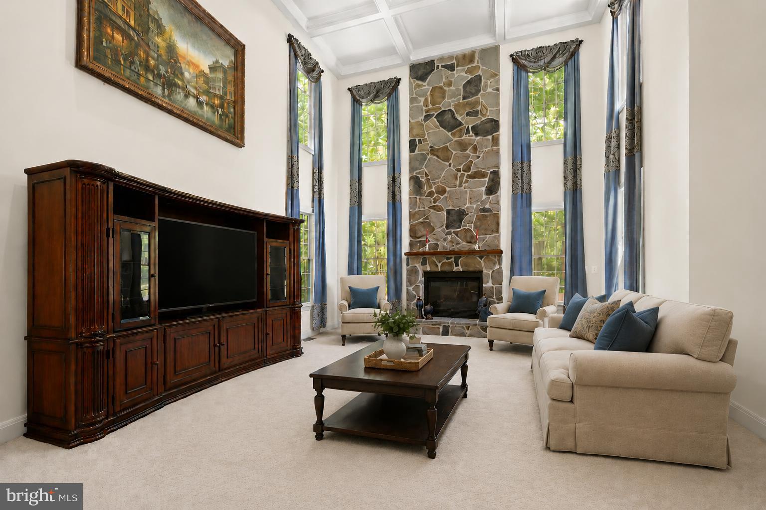 1601 Rushing Stream Court Forest Hill, MD 21050 - Photo 21 of 72 Great Room w/ coffered ceiling - virtually staged