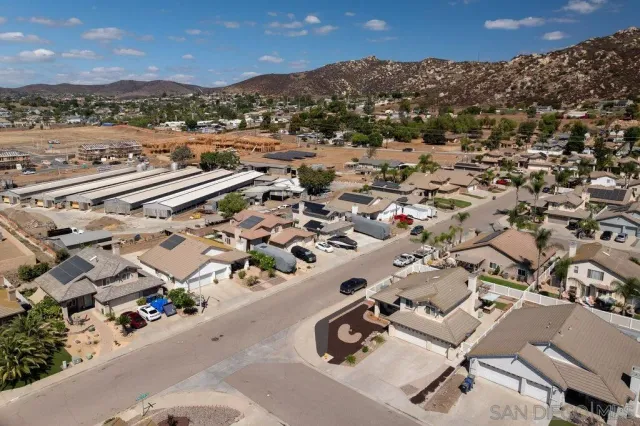 an aerial view of multiple house