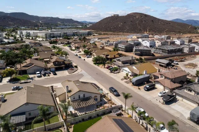 an aerial view of multiple house