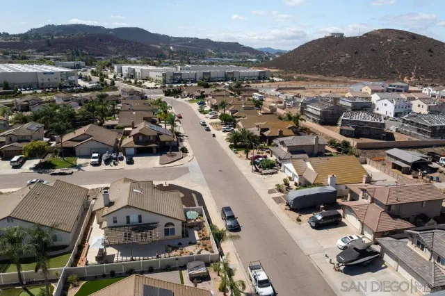 an aerial view of multiple house