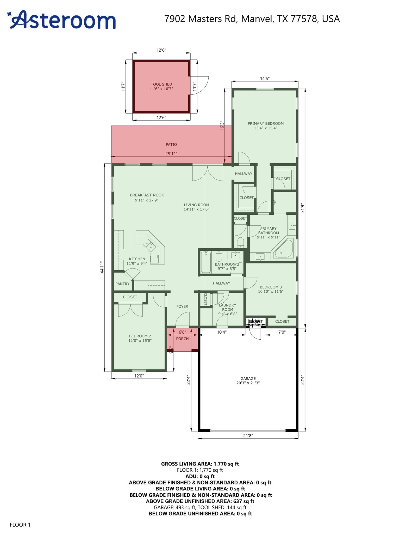 7902 Masters Manvel, TX 77578 - Photo 21 of 21 Floor plan of home.