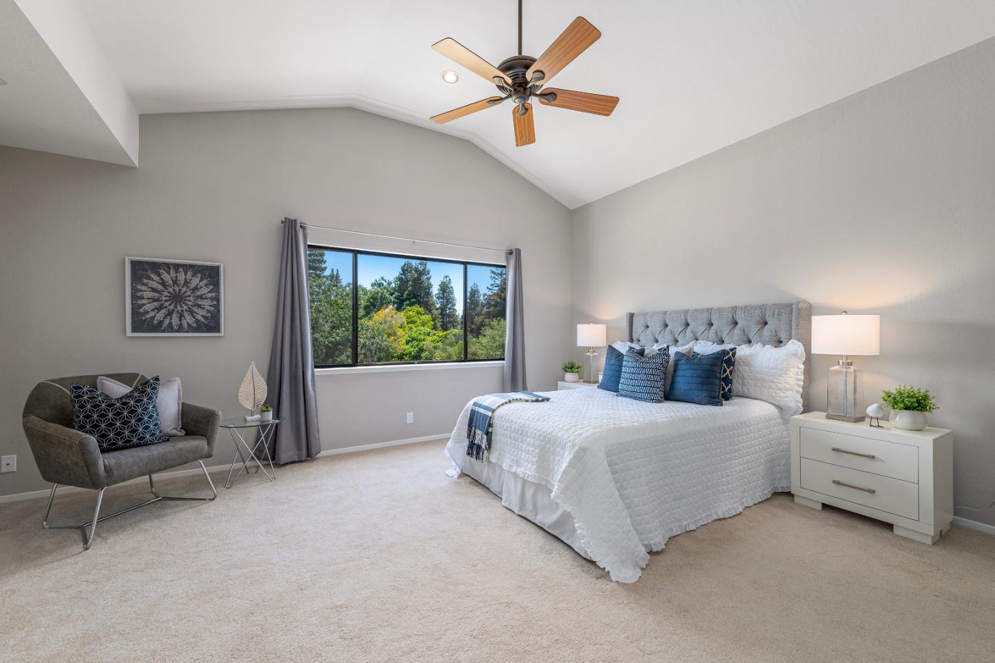 334 West Rincon Avenue Campbell, CA 95008 - Photo 12 of 25 a bedroom with a bed a couch and a window