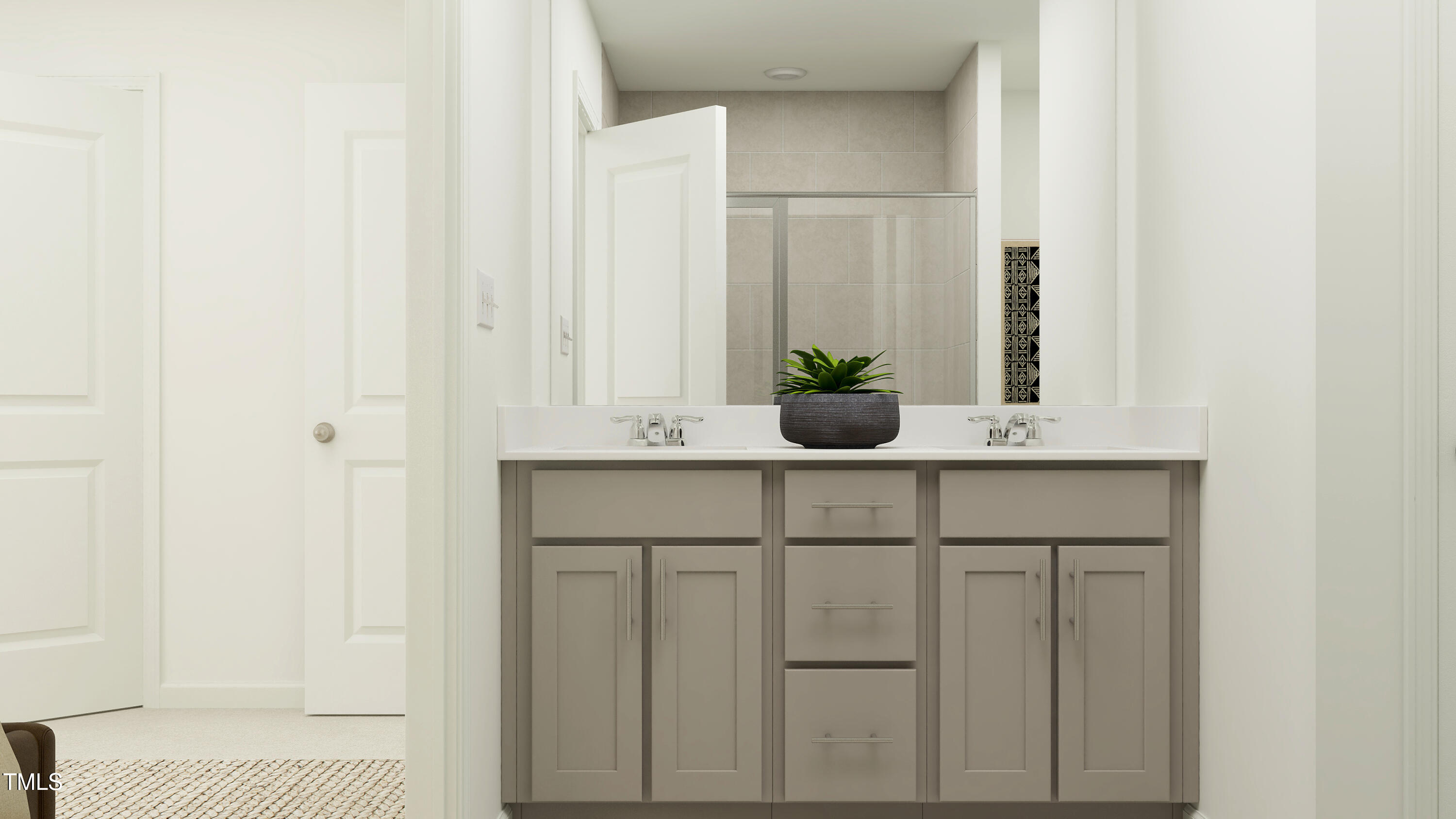 3608 Elm Grv Lane Raleigh, NC 27604 - Photo 20 of 23 a bathroom with a sink and mirror