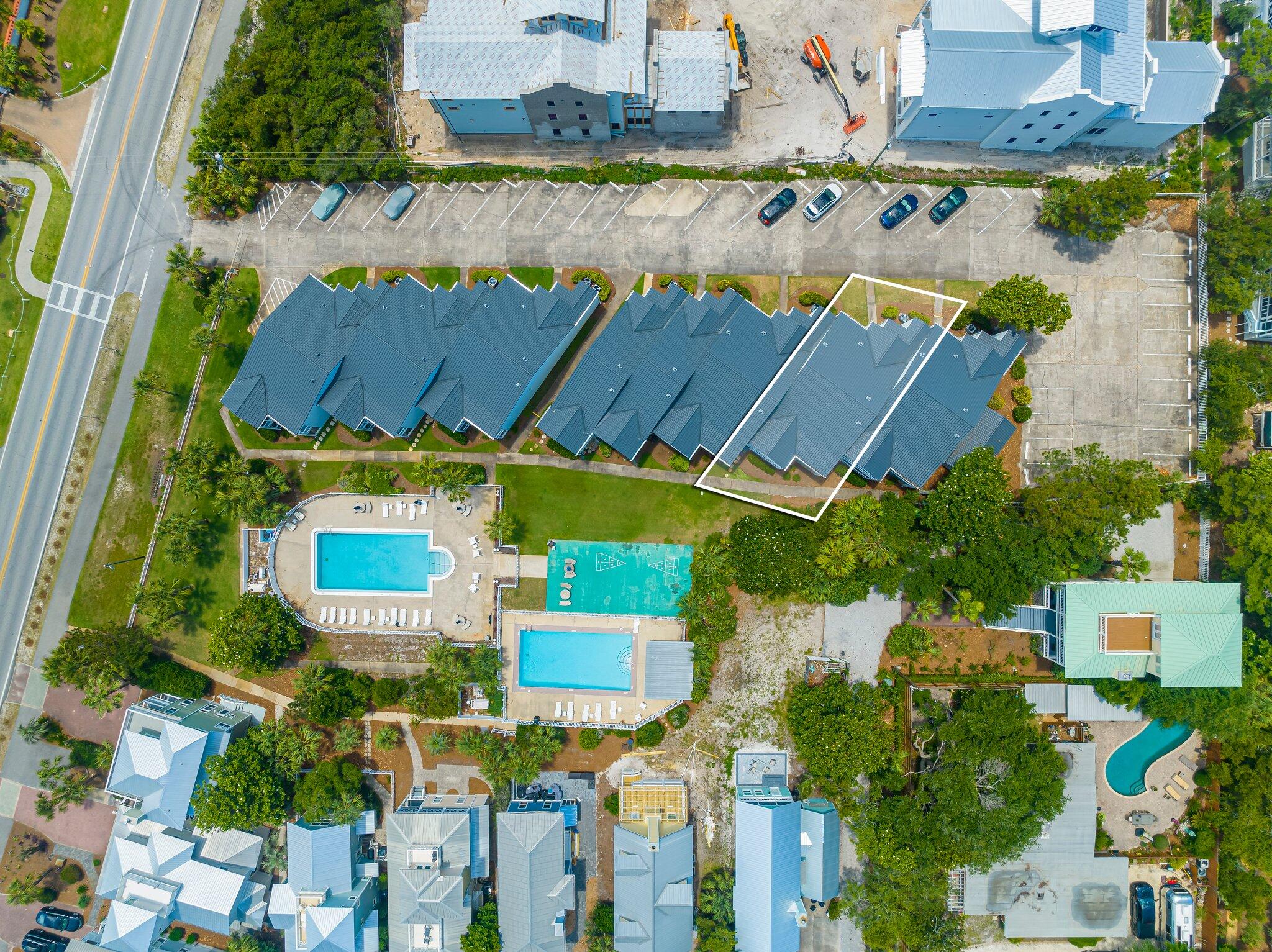 4984 West County Highway 30A Road, Unit 7B Santa Rosa Beach, FL 32459 - Photo 5 of 40 an aerial view of a house with a yard