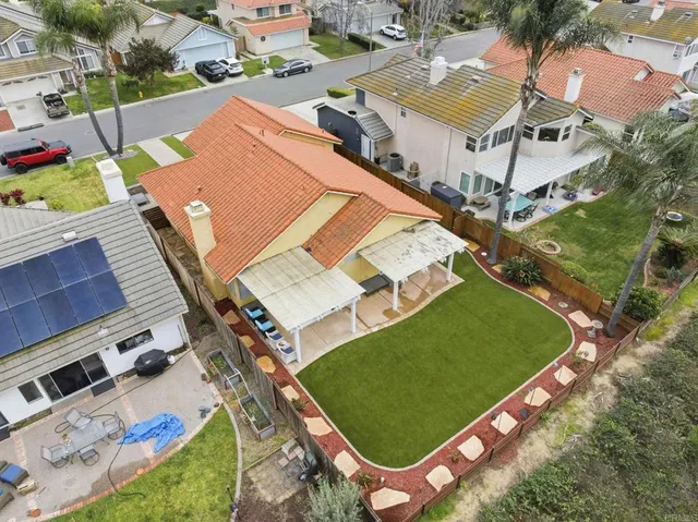 an aerial view of multiple house