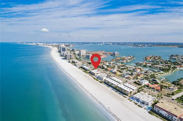 a view of swimming pool with an ocean view