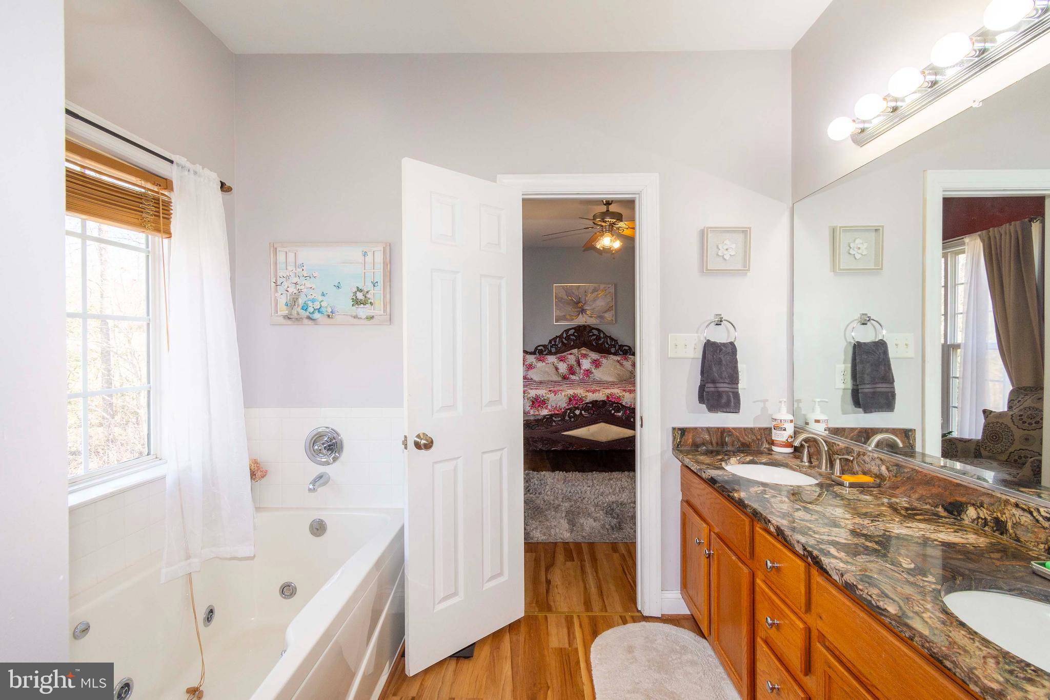 2203 Campbell Road Gordonsville, VA 22942 - Photo 19 of 53 a en suite spacious bathroom with a tub sink and mirror