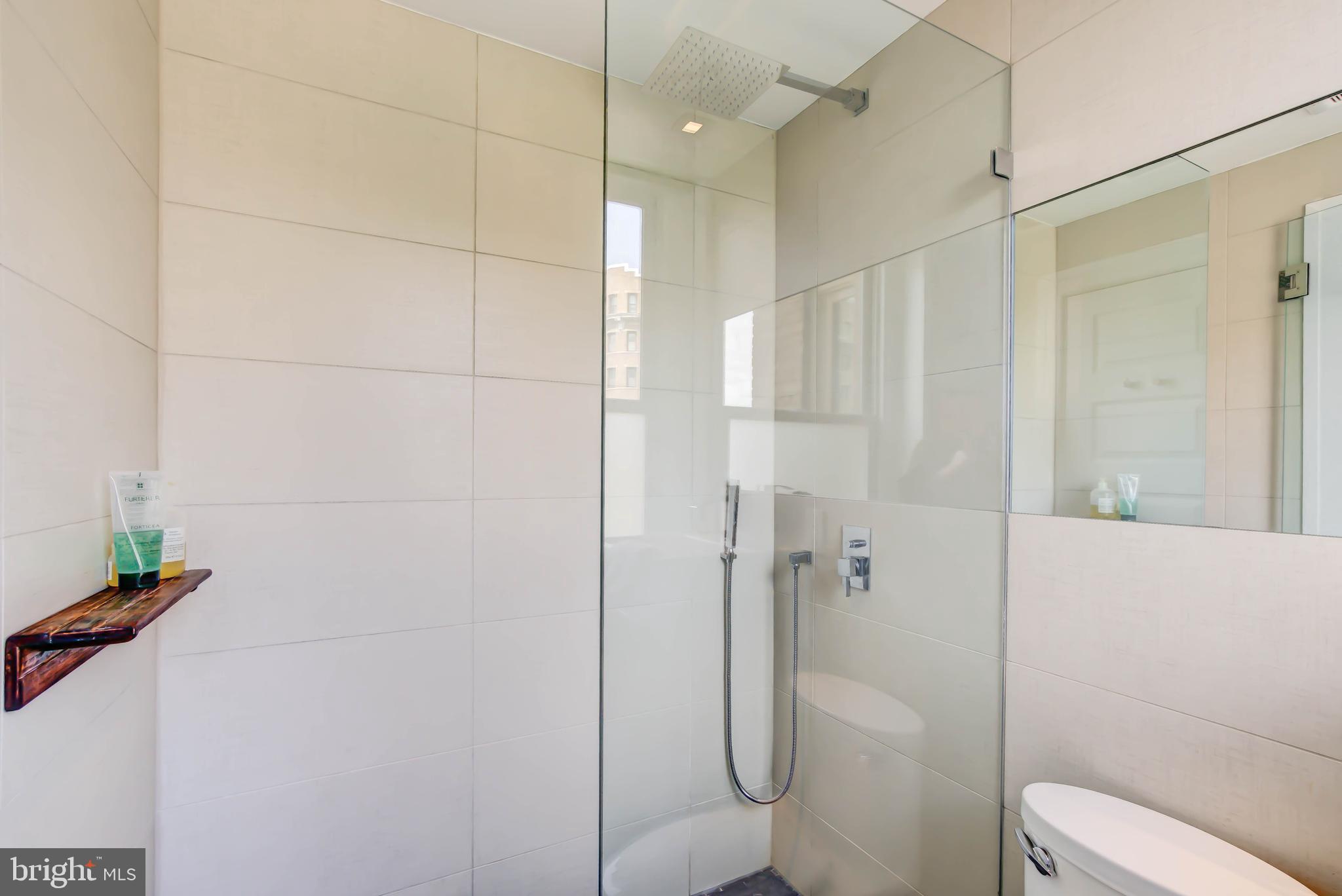 2008 16th Street Northwest, Unit 300 Washington, DC 20009 - Photo 36 of 43 Spa Shower with Frameless Glass Shower Enclosure