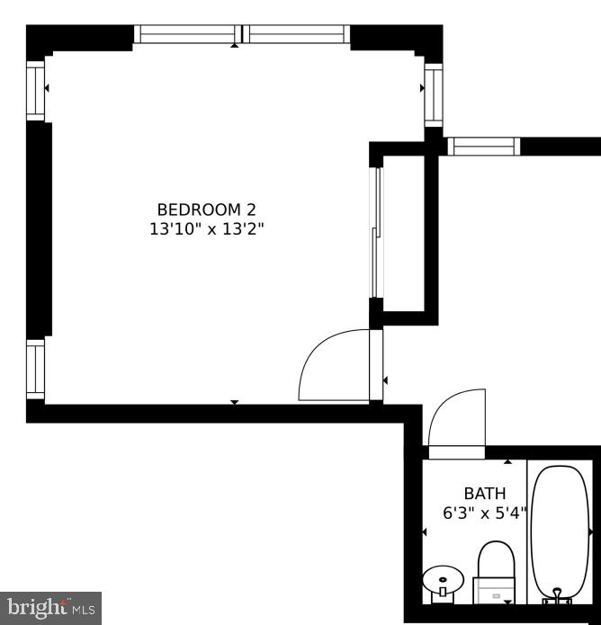 2008 16th Street Northwest, Unit 300 Washington, DC 20009 - Photo 37 of 43 Potential Reconversion Plan for 2nd Bedroom