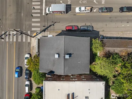 an aerial view of a city with lots of residential buildings