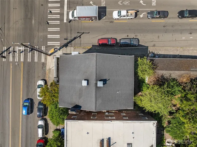 an aerial view of a city with lots of residential buildings