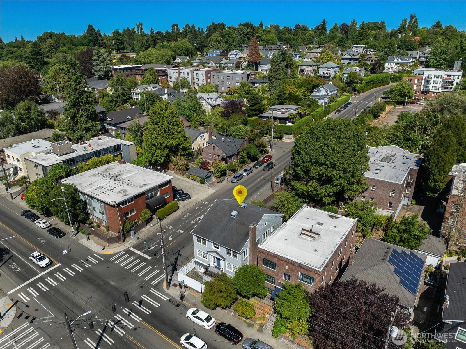 746 10th Avenue East Seattle, WA 98102 - Photo 32 of 34 an aerial view of a city with lots of residential buildings