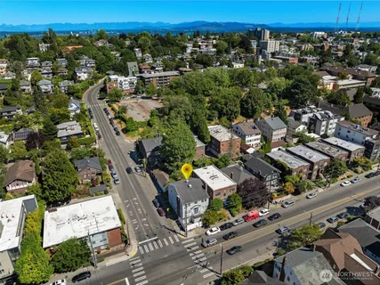 an aerial view of a city