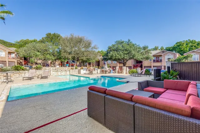 a view of a yard with a patio