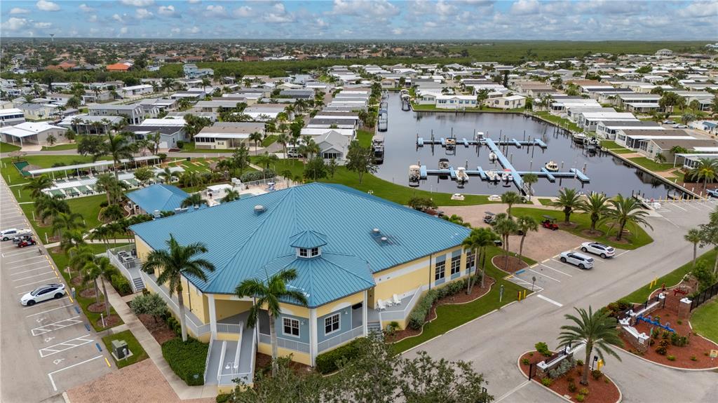 67 Windmill Boulevard Punta Gorda, FL 33950 - Photo 61 of 70 an aerial view of a house with a swimming pool