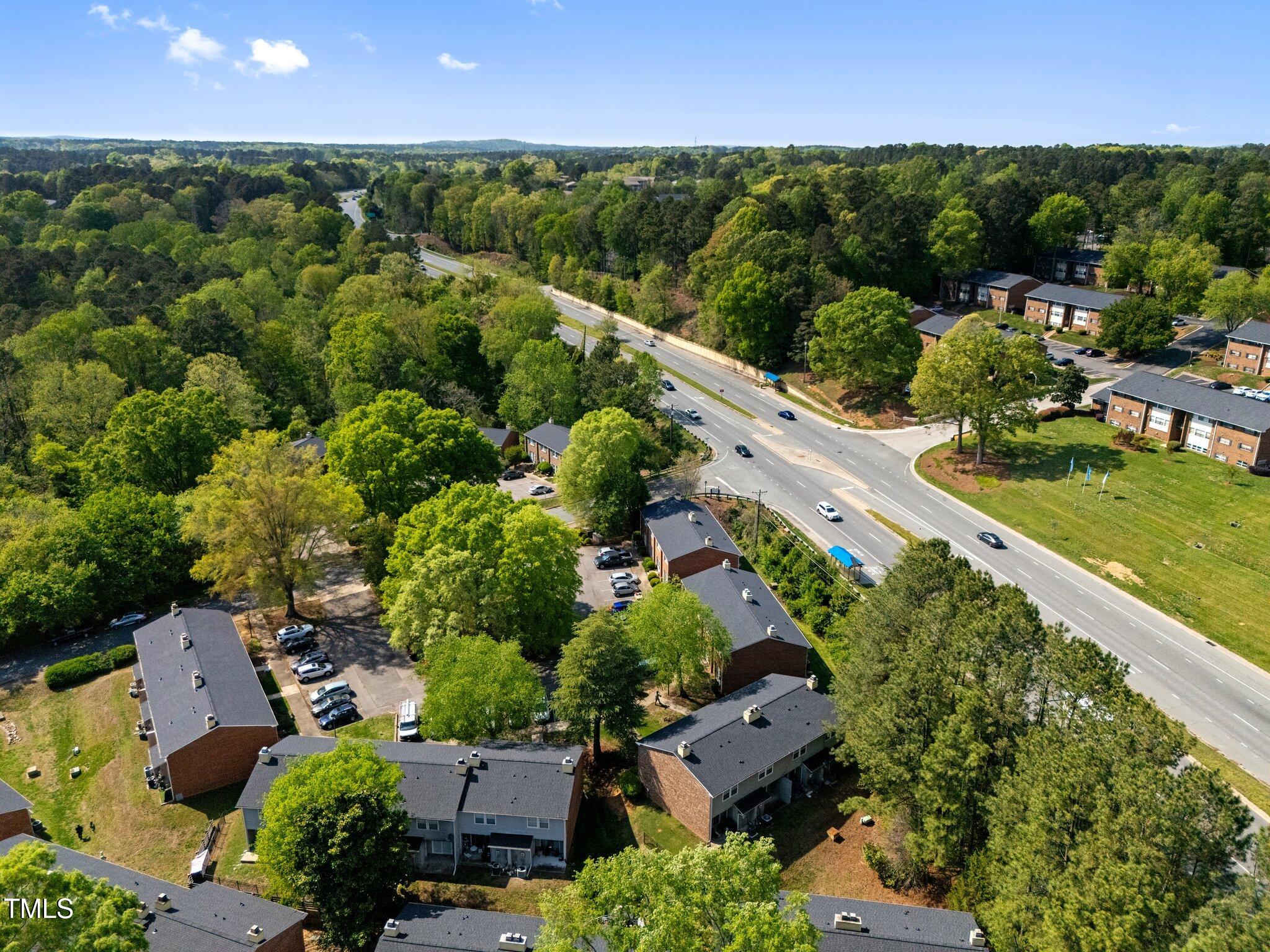 115 Coleridge Court Carrboro, NC 27510 - Photo 32 of 33 an aerial view of a house with a garden