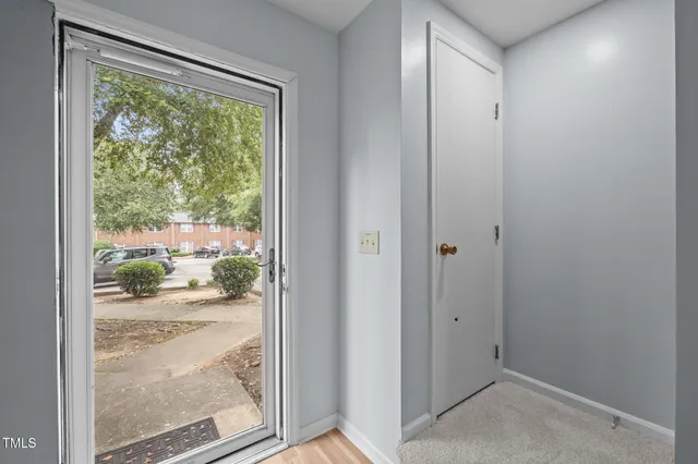 a view of front door of house