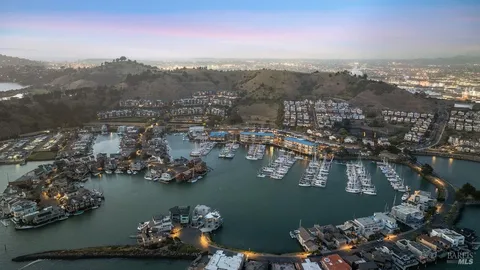 a view of a city with lake view