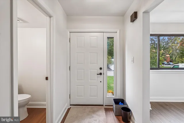 a view of a entryway door front of house
