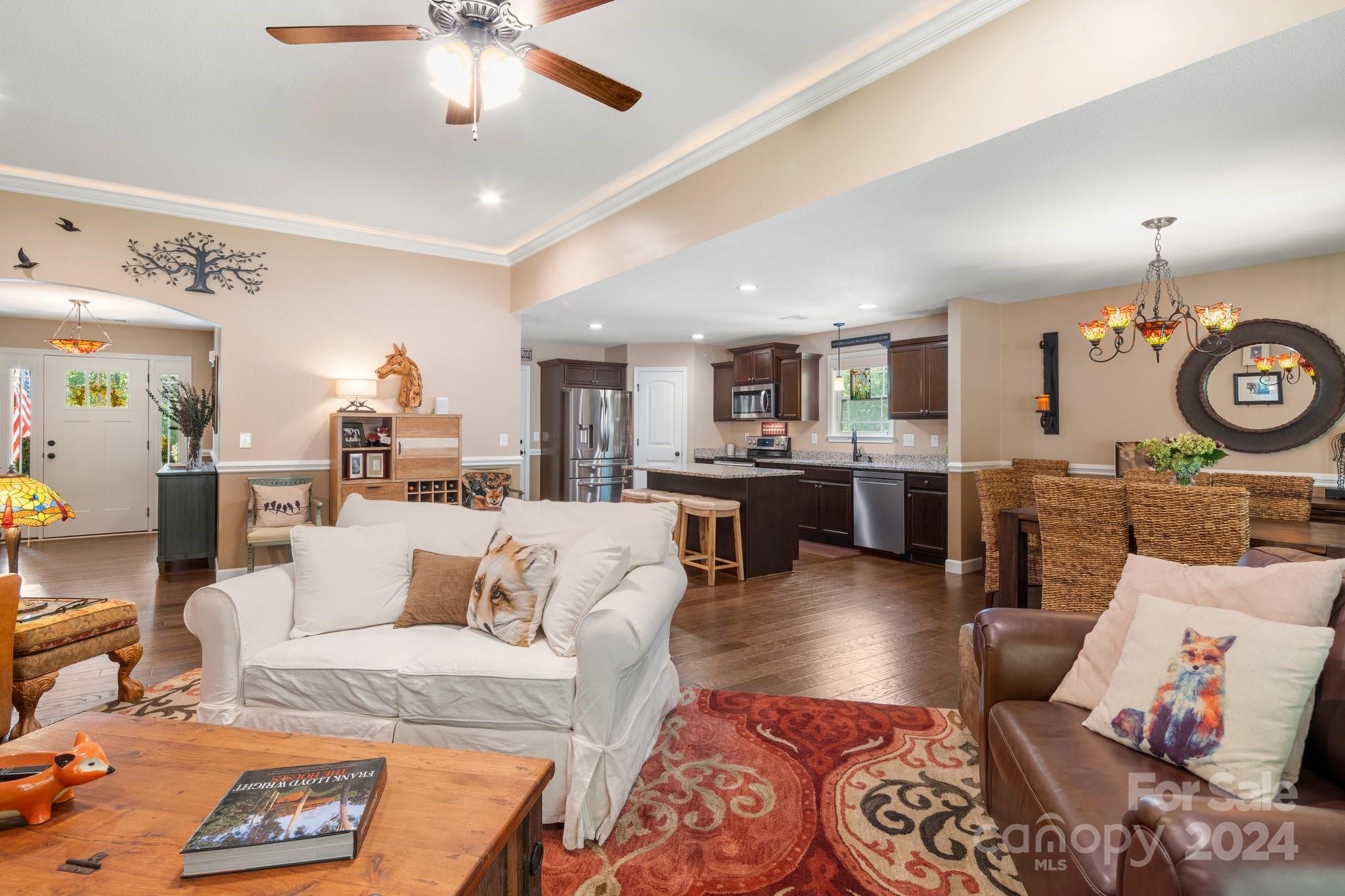 262 Renard Road Tryon, NC 28782 - Photo 8 of 31 a living room with furniture and kitchen view