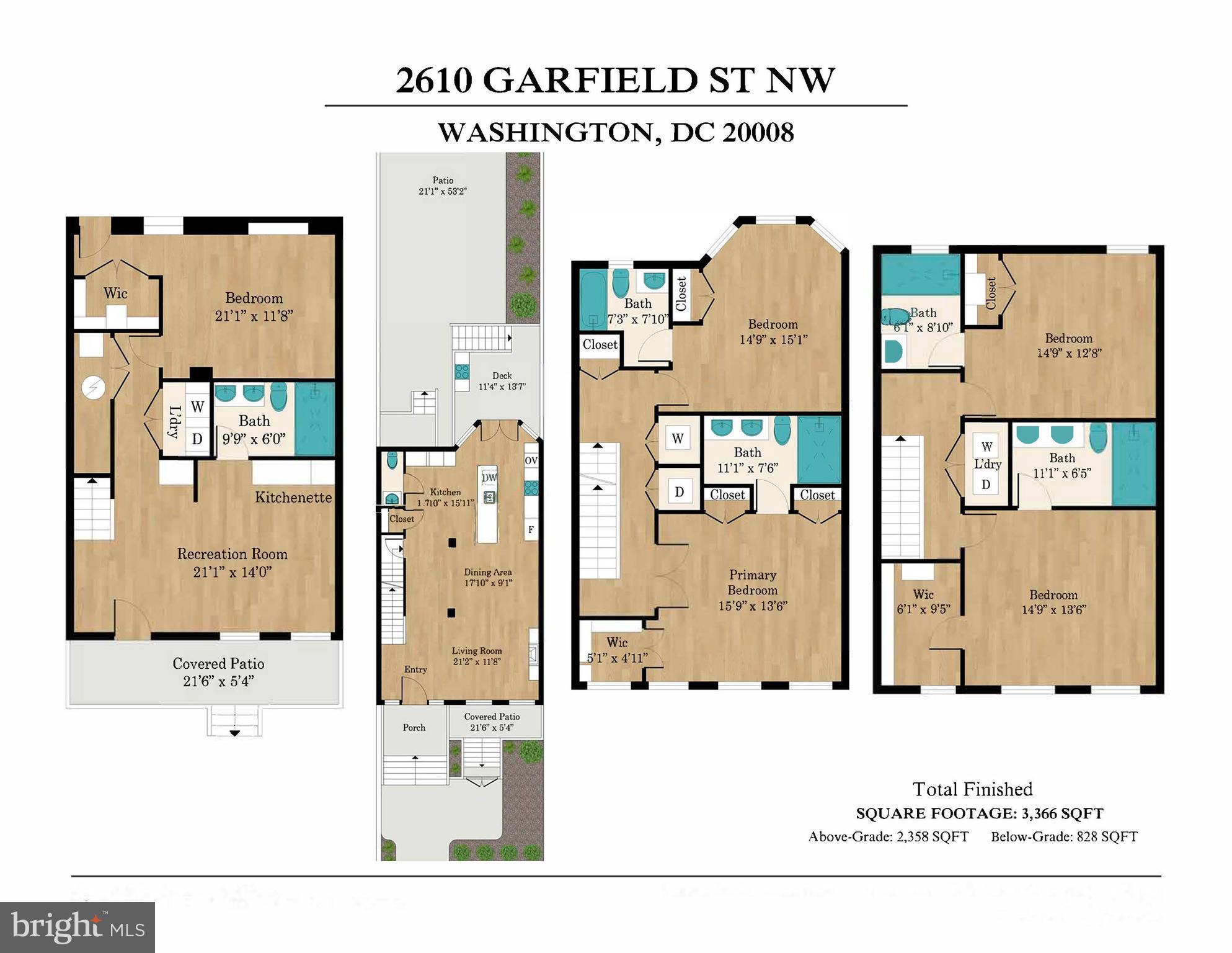 2610 Garfield Street Northwest Washington, DC 20008 - Photo 51 of 51 a picture of a floor plan