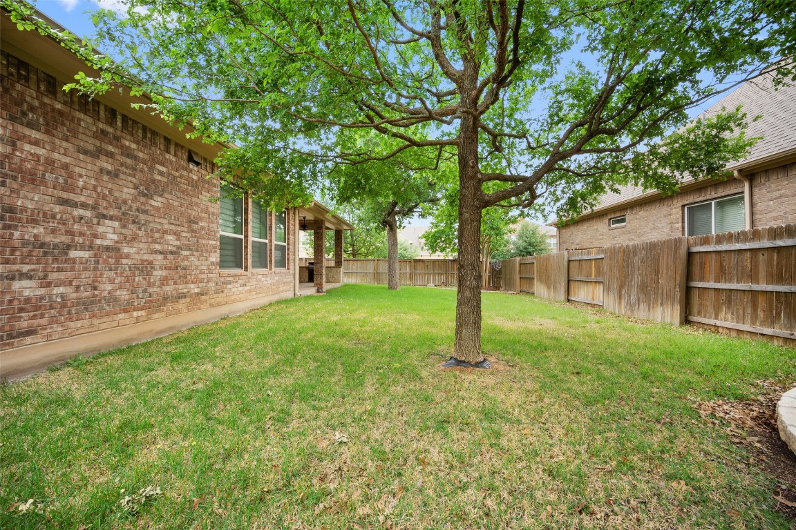 103 Lockhart Loop Georgetown, TX 78628 - Photo 36 of 40 a view of a yard with a house and a large tree