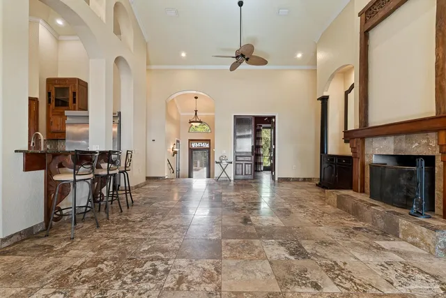 a view of a bathroom with a shower