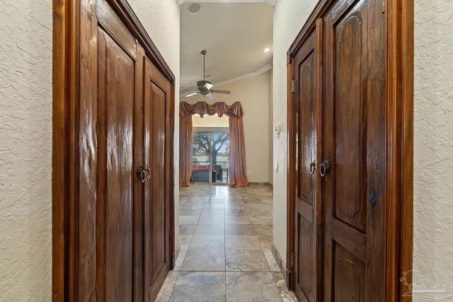 a view of swimming pool with a lake view