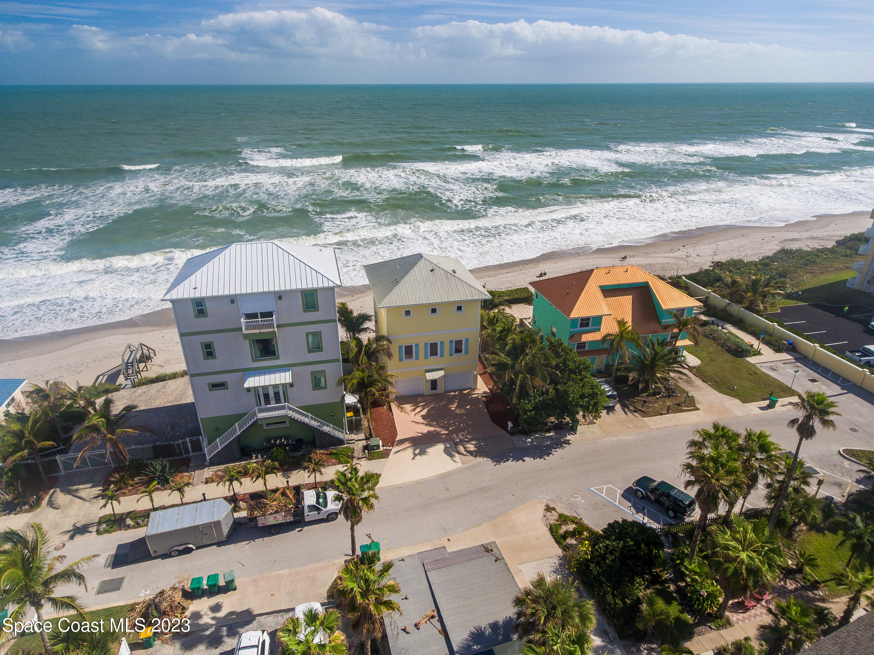 795 Shell Street Satellite Beach, FL 32937 - Photo 40 of 42 an aerial view of a house with a lake view