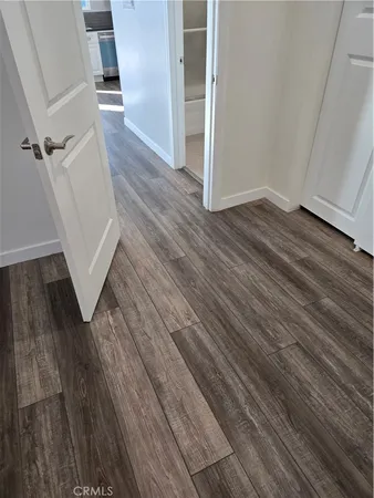 wooden floor in a kitchen