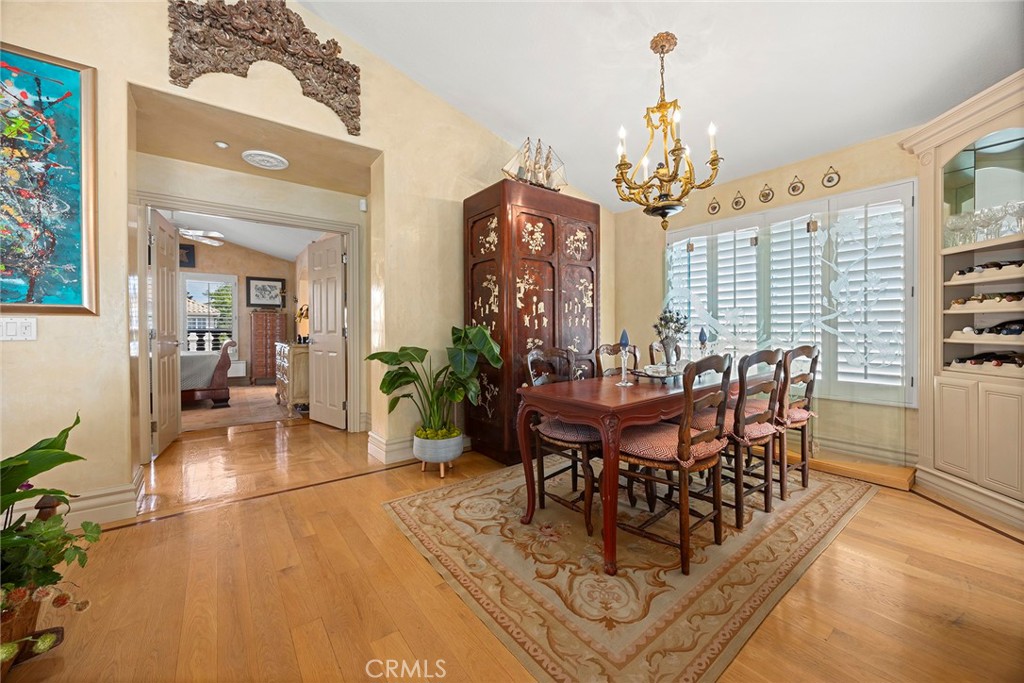 5 Monaco Dana Point, CA 92629 - Photo 11 of 19 a view of a dining room with furniture and chandelier