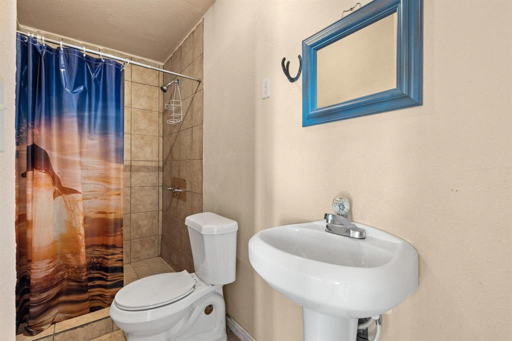 5777 State Highway 160 Whitewright, TX 75491 - Photo 31 of 36 a bathroom with a sink toilet and shower