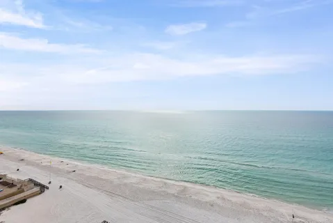 a view of an ocean beach