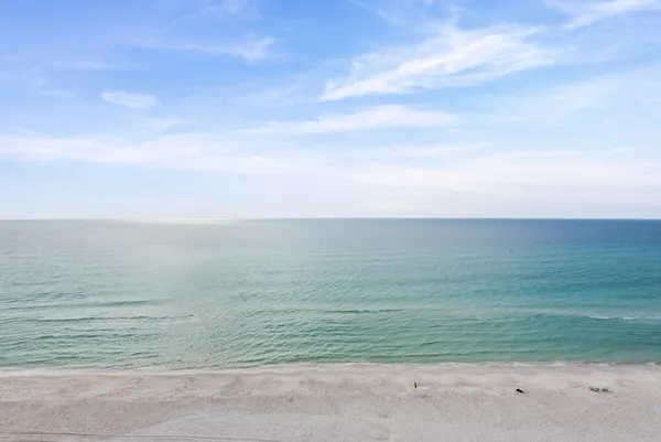 a view of an ocean beach