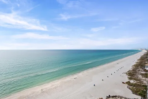 a view of an ocean beach