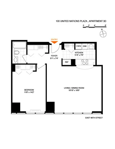 a couple of cars parked in front of a building