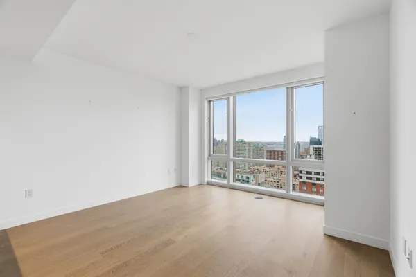 an empty room with window