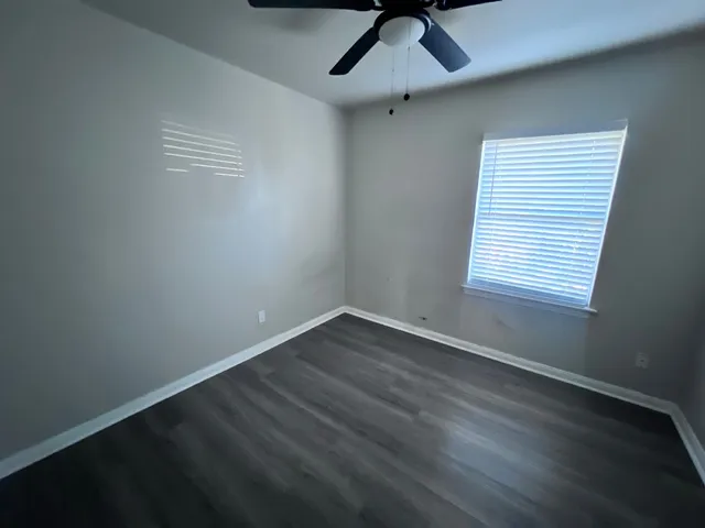 an empty room with a window