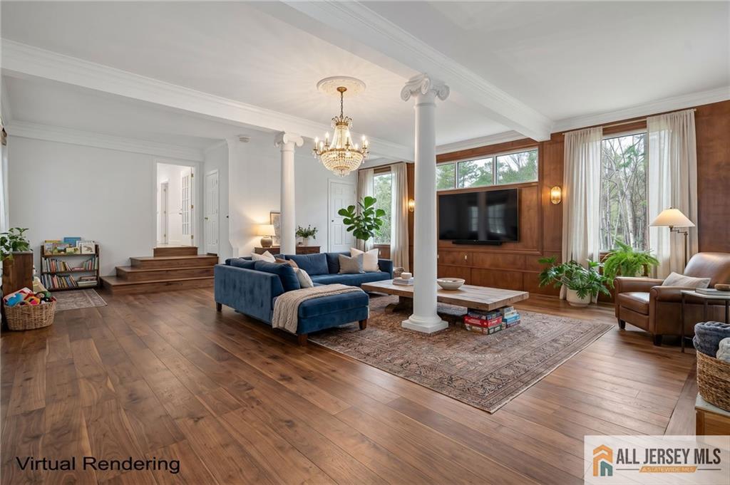381 Monmouth Road Freehold, NJ 07728 - Photo 55 of 63 a living room with furniture and a flat screen tv