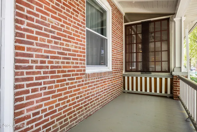 a view of a brick wall