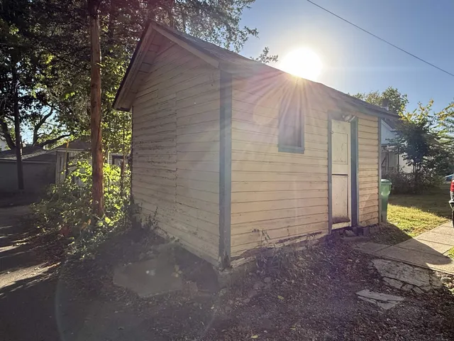 a backyard of a house