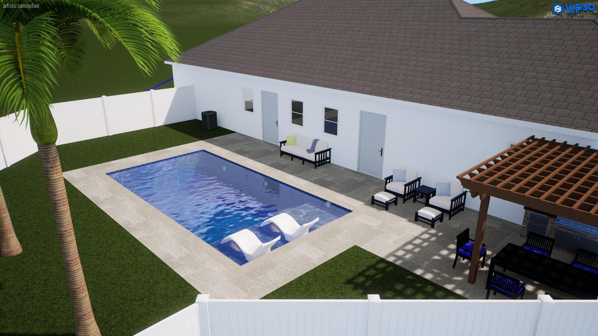 443 Southeast Dolphin Drive Stuart, FL 34996 - Photo 25 of 40 pool rendering 2