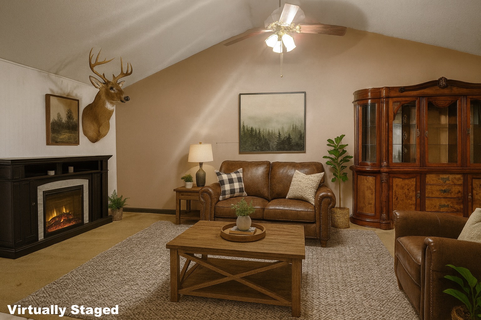 176 Lacy Drive Elgin, TX 78621 - Photo 10 of 40 a living room with furniture a flat screen tv and a fireplace